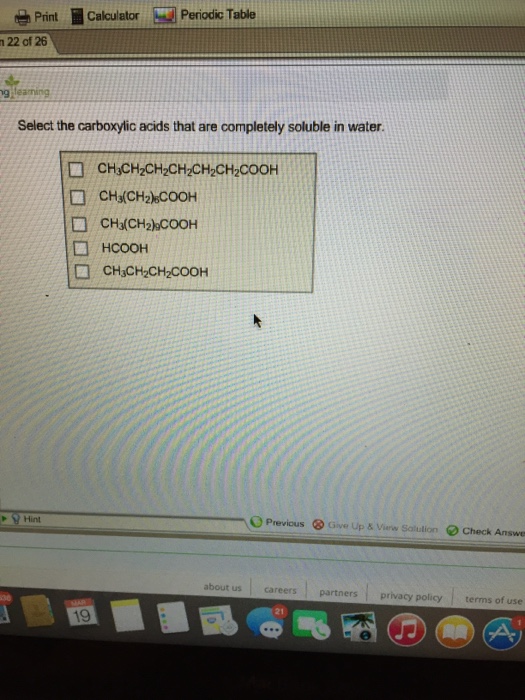 Solved Select the carboxylic acids that are completely | Chegg.com