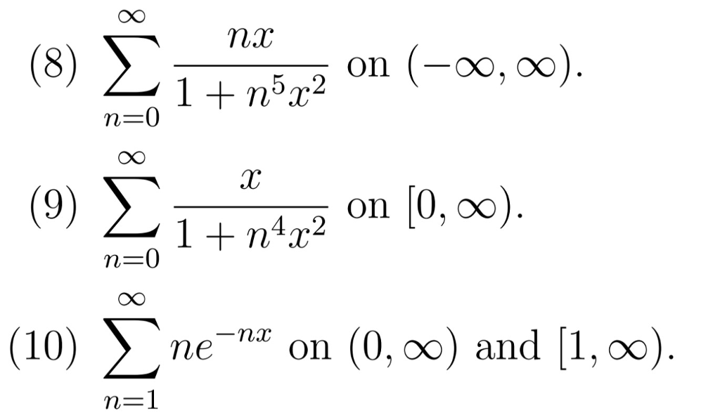 Solved Determine whether the following series are pointwise | Chegg.com