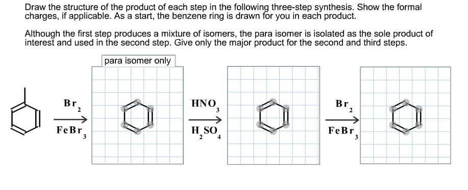 Solved Draw the structure of the product of each step in the | Chegg.com