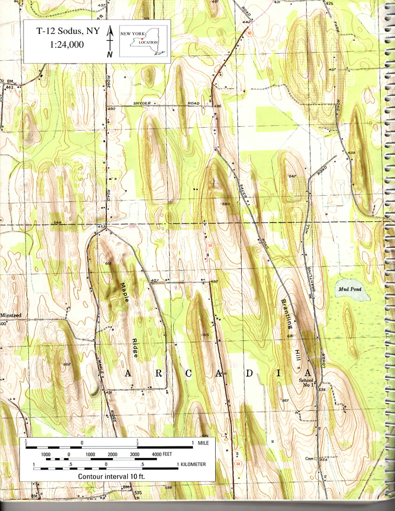 Solved 1. Using Map T12 (Sodus, New York) in the back of
