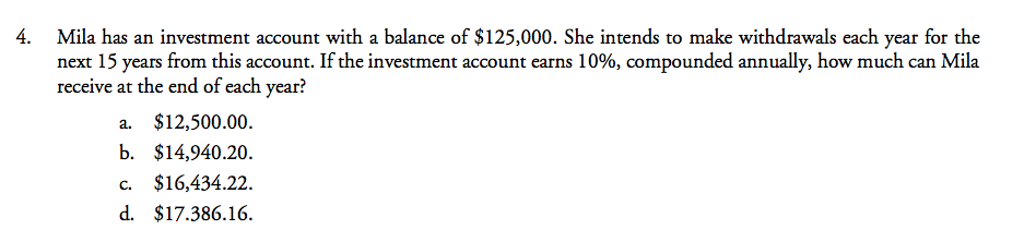 Solved Mila has an investment account with a balance of | Chegg.com