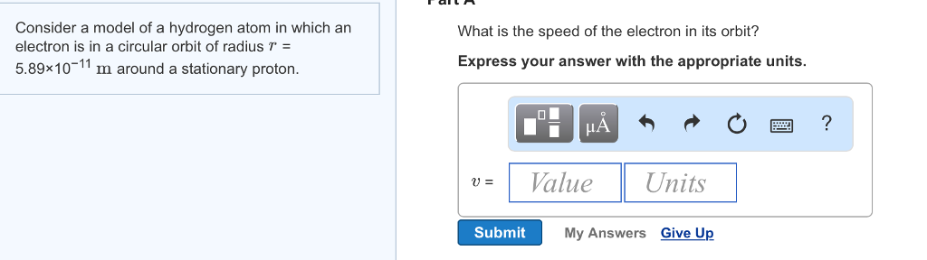 Solved Consider a model of a hydrogen atom in which an | Chegg.com