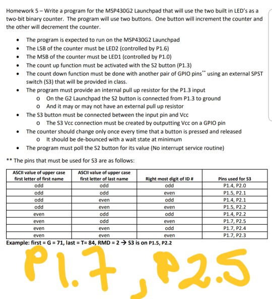homework-5-write-a-program-for-the-msp430g2-launchpad-chegg
