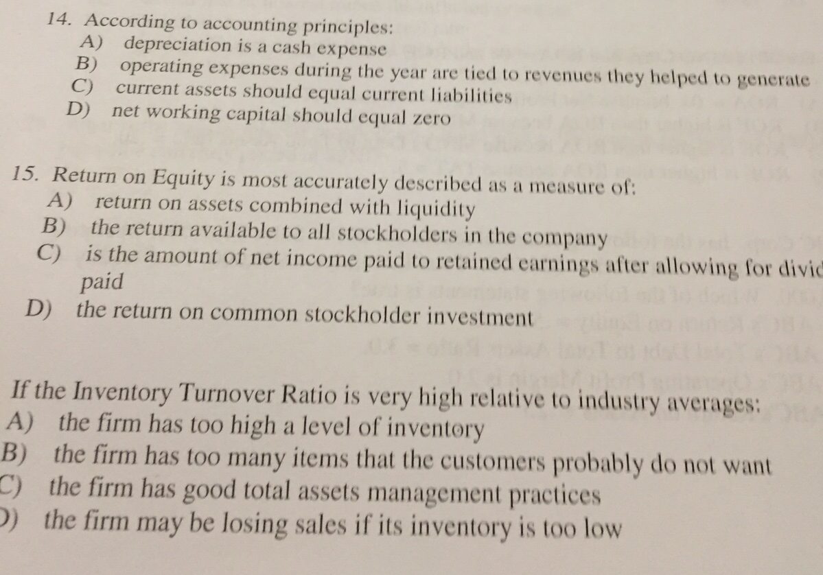 Solved According to accounting principles depreciation is