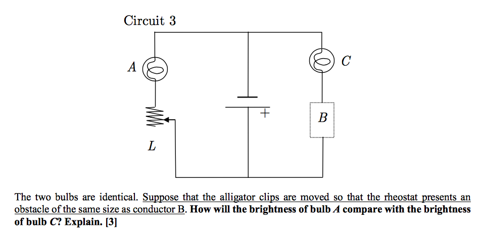 Solved Circuit 3 The two bulbs are identical. Suppose that | Chegg.com