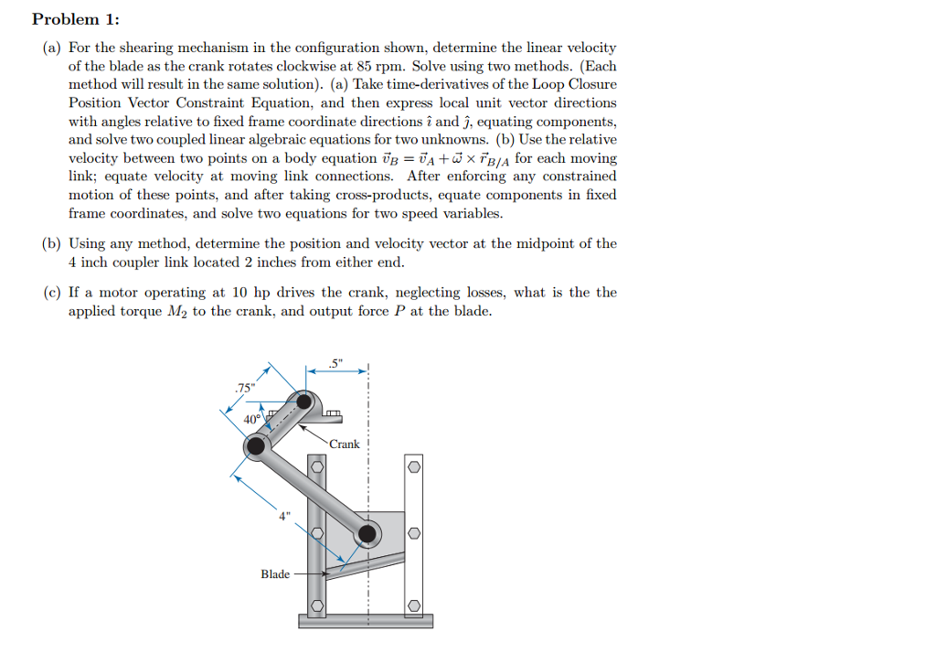 For the shearing mechanism in the configuration | Chegg.com