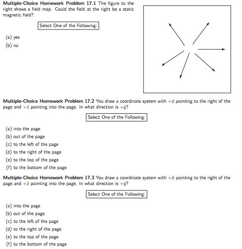 Solved The figure to the right shows a field map. Could the | Chegg.com