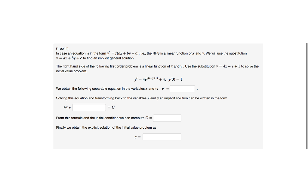 solved-in-case-an-equation-is-in-the-form-y-f-ax-by-chegg