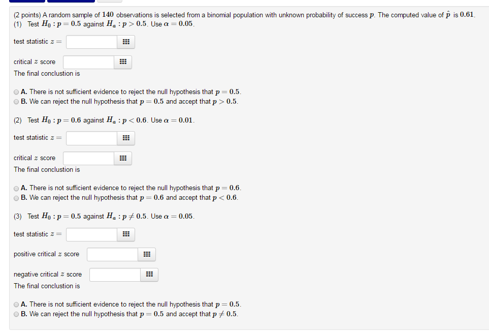 Solved A random sample of 140 observations is selected from | Chegg.com