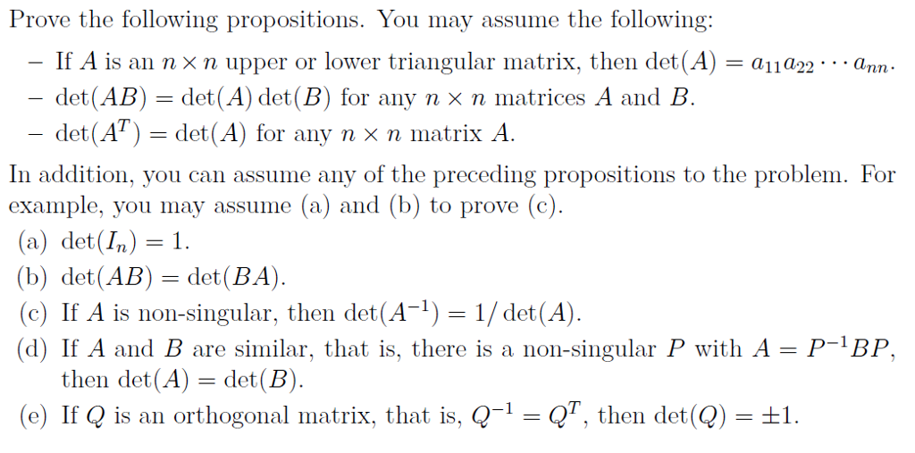 Solved Prove The Following Propositions. You May Assume The | Chegg.com