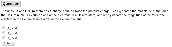 what is the electric charge on the nucleus of a helium atom