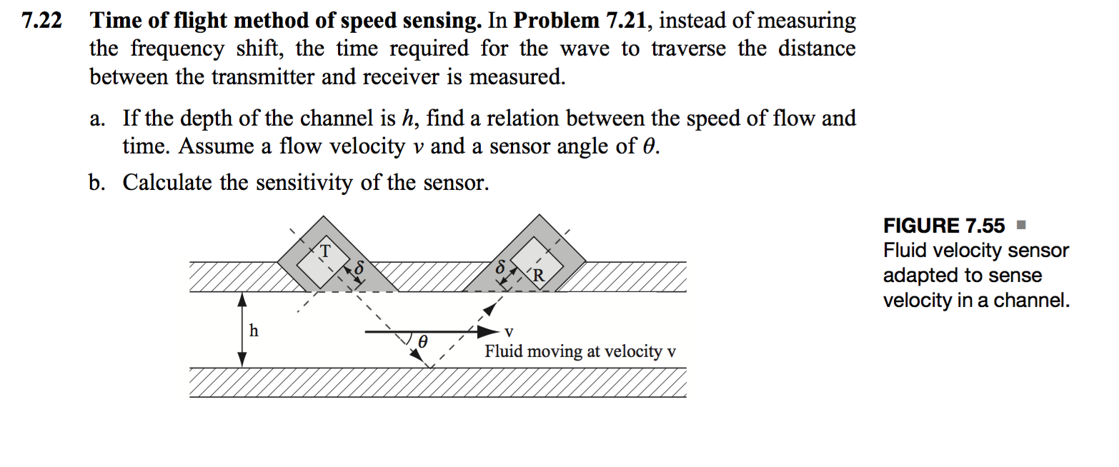 Solved 7.22 Time of flight method of speed sensing. In | Chegg.com