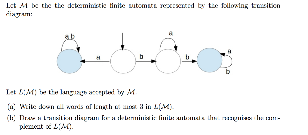 Solved Let M Be The The Deterministic Finite Automata | Chegg.com