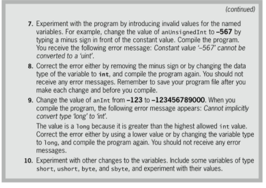 Solved You Do It 58 Declaring and Using Variables In the | Chegg.com