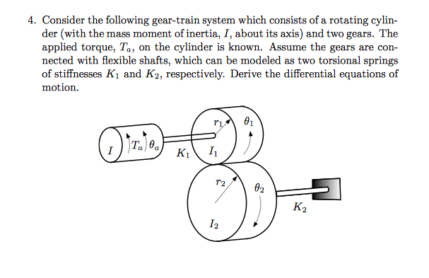 Solved Consider the following gear-train system which | Chegg.com