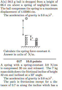 Solved A(n) 58.5 g ball is dropped from a height of 66.4 cm | Chegg.com