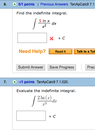 evaluate the integral 5 1 ln x )) 2 x3 dx