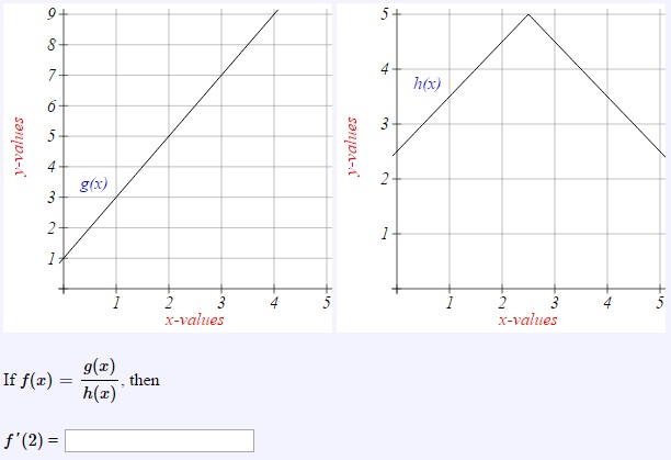 Solved If f(x) = g(x)/h(x), then f'(2) | Chegg.com