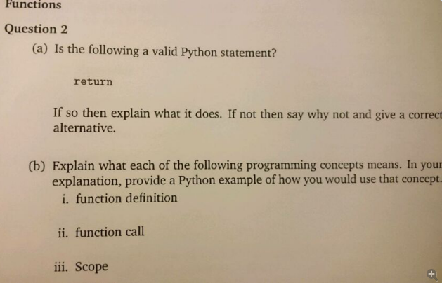 Solved Functions Question 2 (a) Is the following a valid | Chegg.com