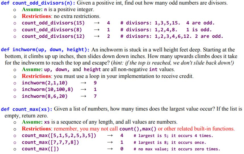 Solved def count_odd_divisors (n): Given a positive int, | Chegg.com