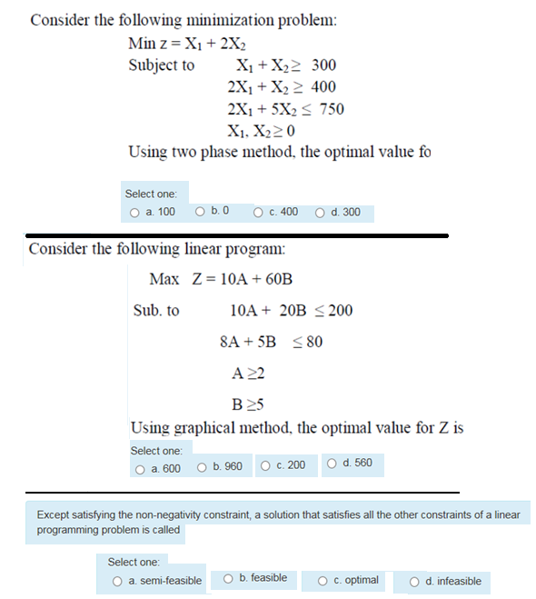 solve the following assignment minimization problem