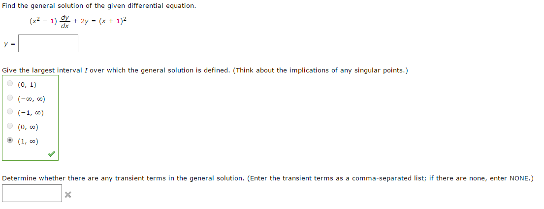 Solved Find The General Solution Of The Given Differential 