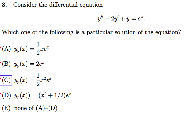 Solved Consider the differential equation y" - 2y' + y = | Chegg.com