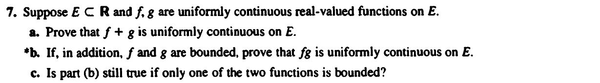 Solved Suppose E R And F, G Are Uniformly Continuous | Chegg.com