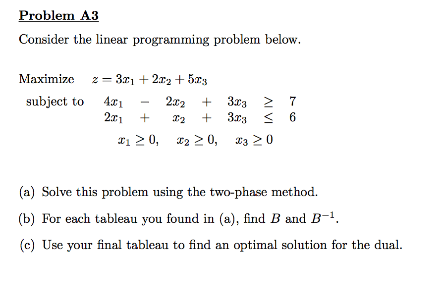Solved Consider the linear programming problem below. | Chegg.com