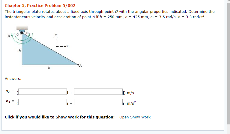 Solved Chapter 5, Practice Problem 5/002 The triangular | Chegg.com