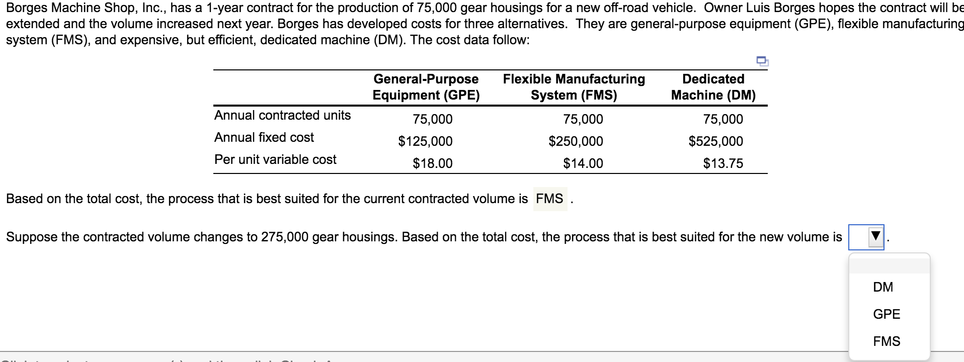 Solved Borges Machine Shop, Inc., has a 1-year contract for | Chegg.com