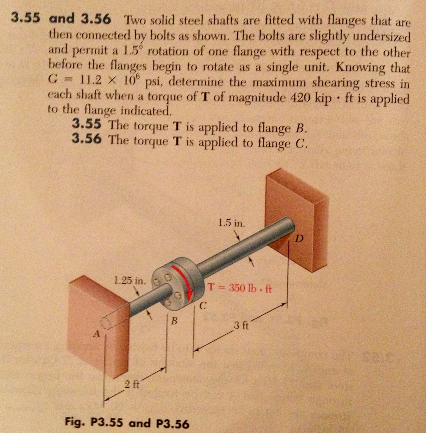 Two Solid Steel Shafts Are Fitted With Flanges That Chegg 