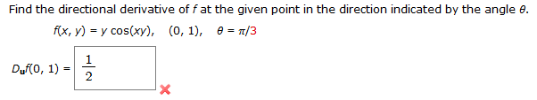 Solved Find the directional derivative of f at the given | Chegg.com