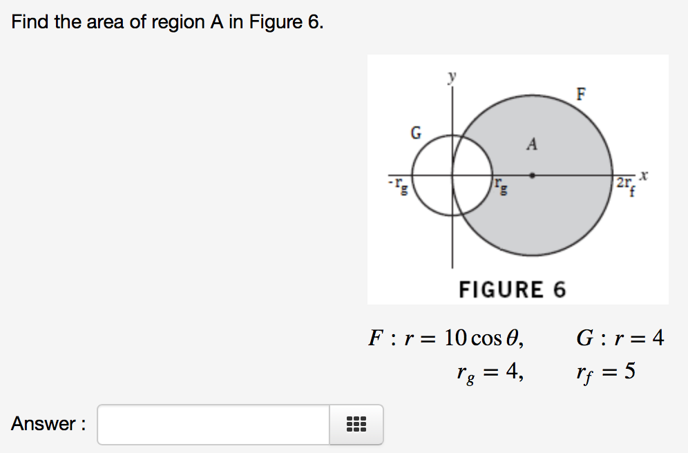 find the area of region a in figure 6 answer