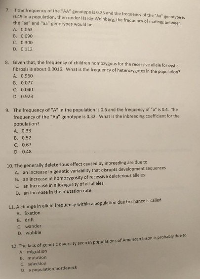 Solved If The Frequency Of The 