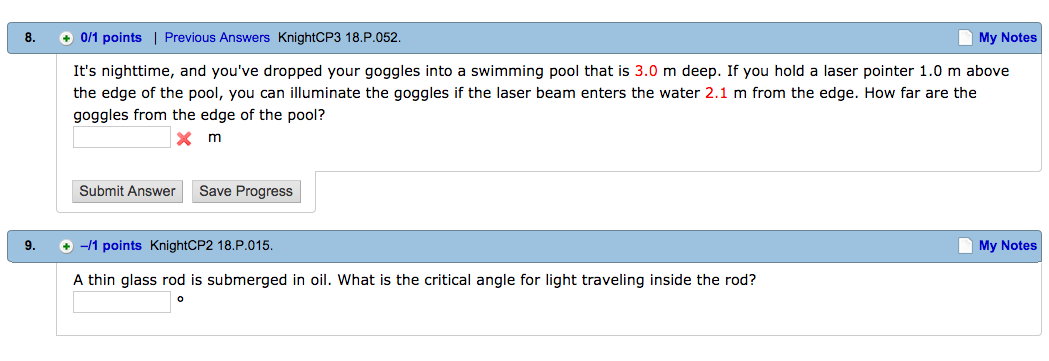Solved It?s nighttime, and you?ve dropped your goggles into | Chegg.com
