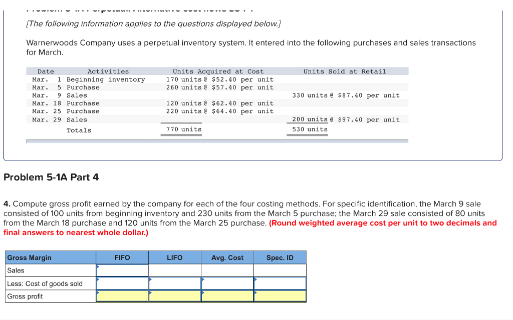 Solved [The following information applies to the questions