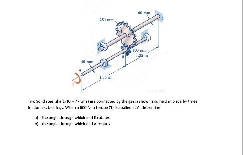 Solved Two Solid steel shafts (G = 77 GPa) are connected by