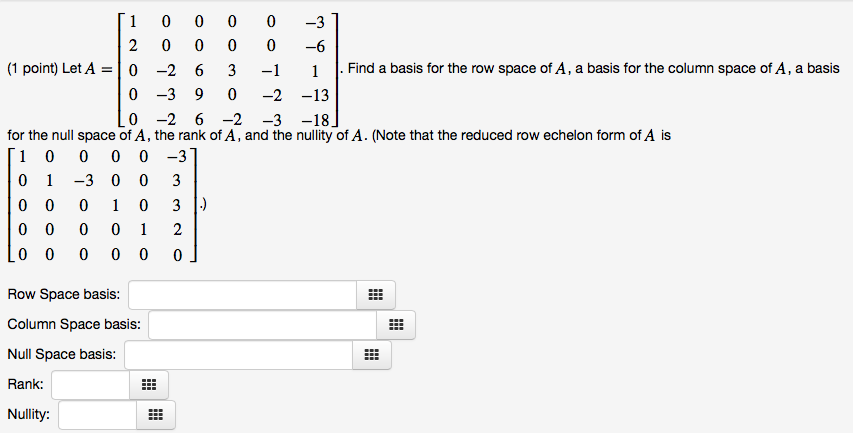 Solved Let A . Find a basis for the row space of A a Chegg