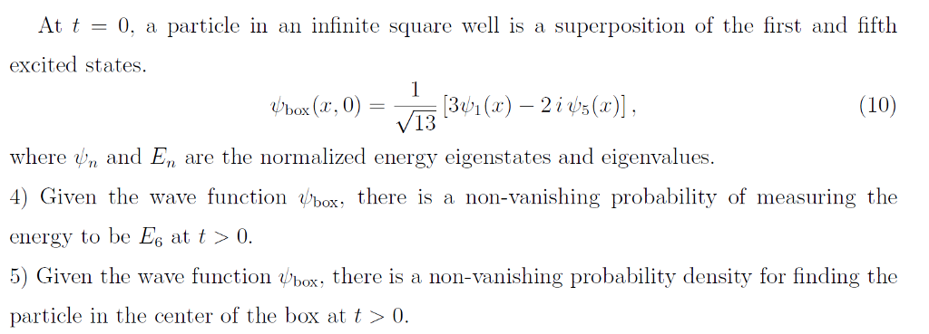 Solved At t = 0, a particle in an infinite square well is a | Chegg.com