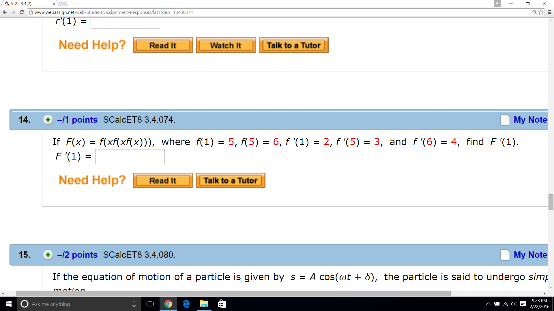 Solved If F(x) = f(xf(xf(x))), where f(1) = 5, f(5) = 6,