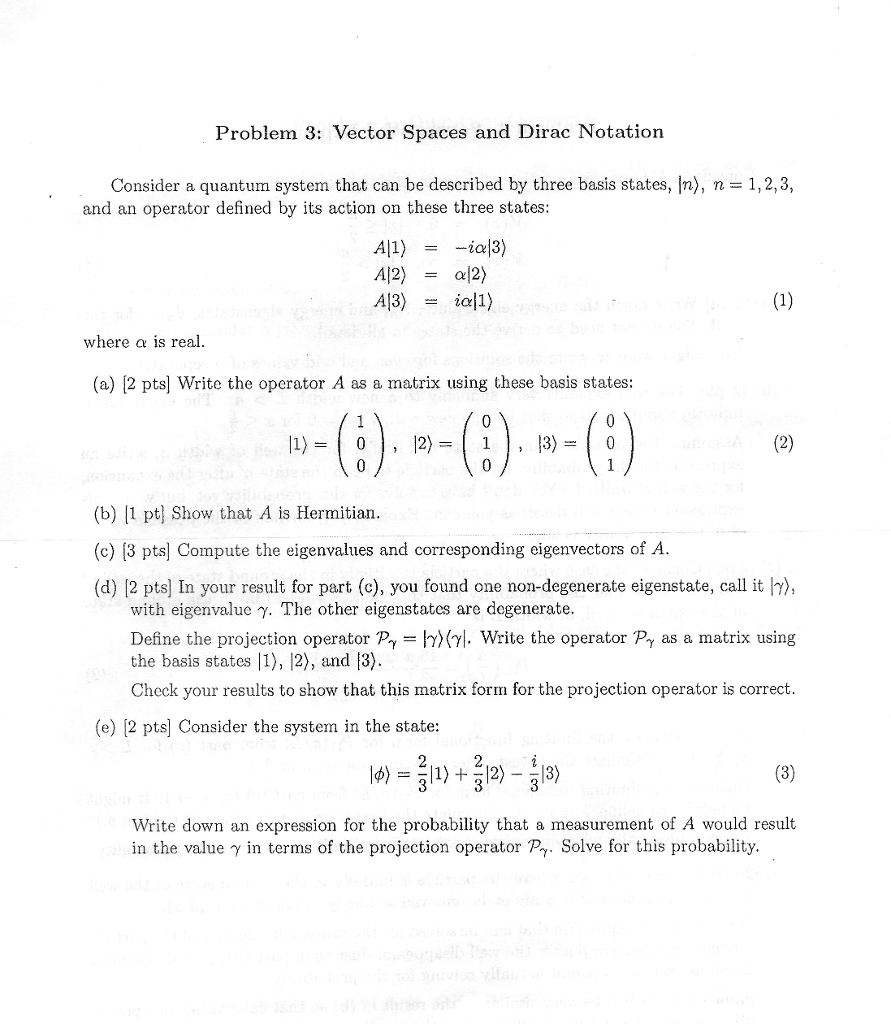 Solved Consider A Quantum System That Can Be Described By | Chegg.com