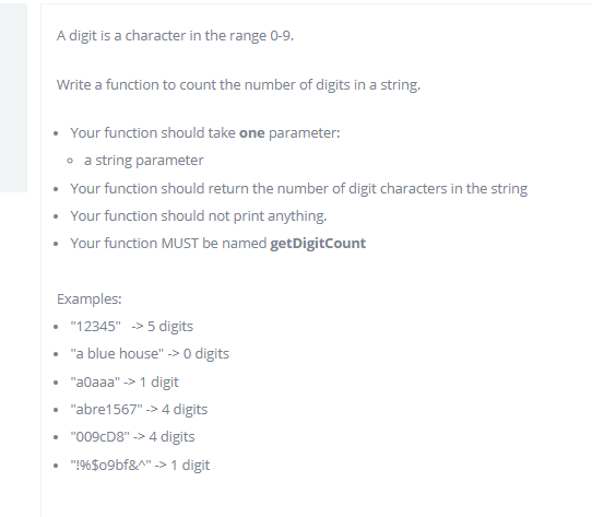 Solved A digit is a character in the range 0-9. Write a | Chegg.com