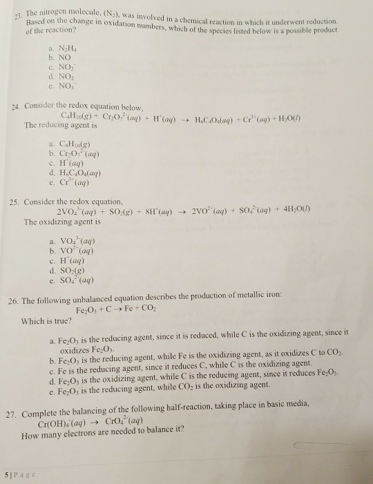 Solved The nitrogen molecule, (N2), was involved in a | Chegg.com