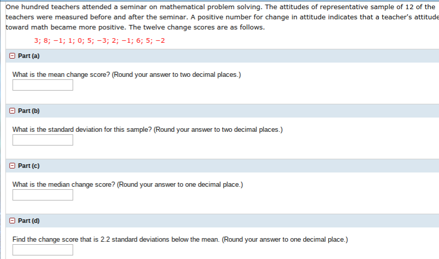 Solved one hundred teachers attended a seminar on chegg