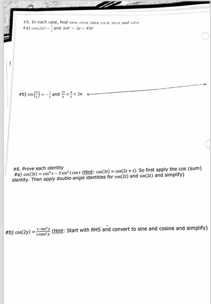 Double Angle Worksheet.pdf Double Angle Identities Worksheet - Chart Sheet Gallery