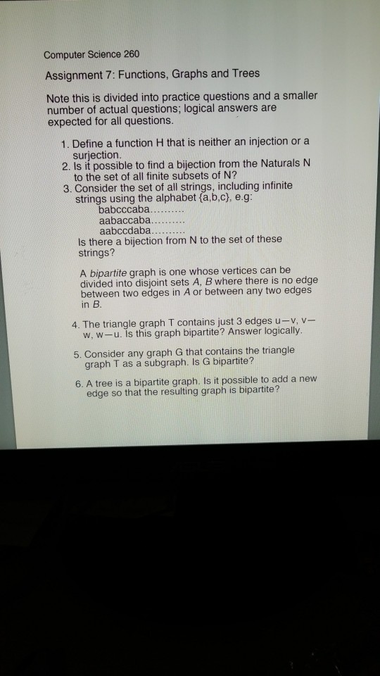 Solved Computer Science 260 Assignment 7: Functions, Graphs | Chegg.com