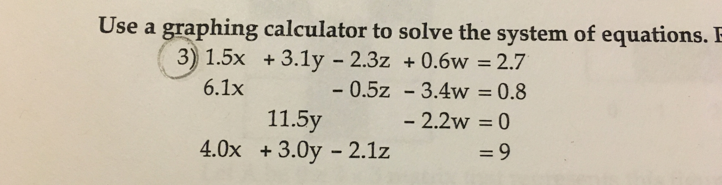 Solved Use a graphing calculator to solve the system of | Chegg.com