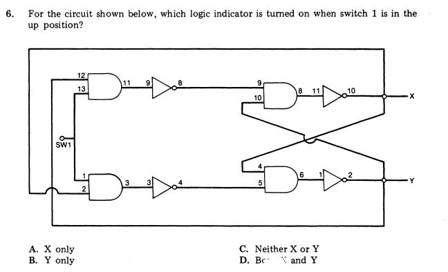 Solved For the circuit shown below, which logic indicator is | Chegg.com