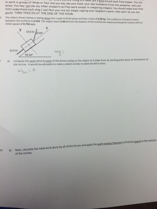 Solved The object shown below Is sliding down the rough | Chegg.com